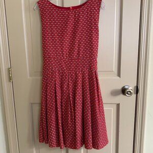 Vintage G. Lungta London Womens Medium/Large Red and BLue Dress